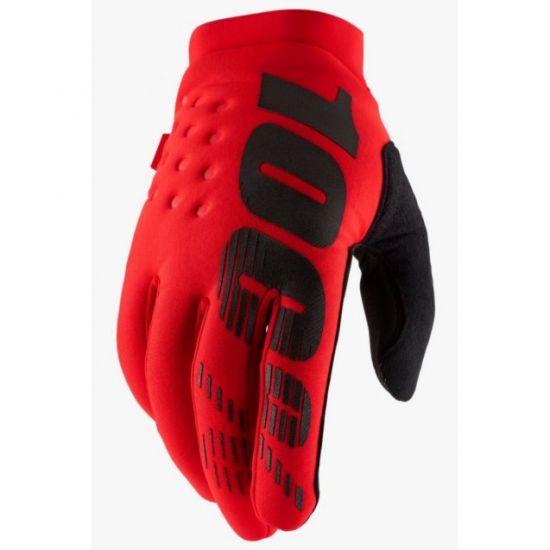 Рукавички зимові 100% Brisker Cold Weather red